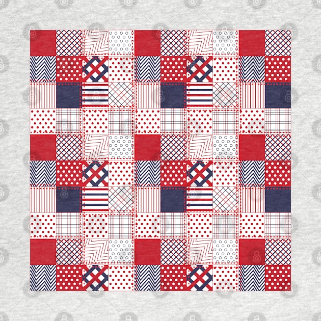 Red and blue. Patchwork by CatCoconut-Art